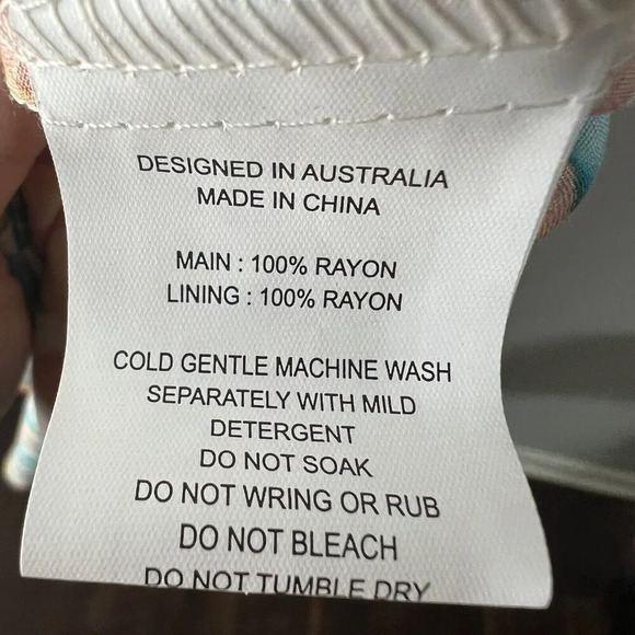 Paper Heart Anthropologie Aztec Sunrise Maxi Long Hi Lo Dress Ruffle Sz M - Picture 15 of 15